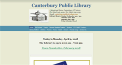 Desktop Screenshot of canterburylibrary.org