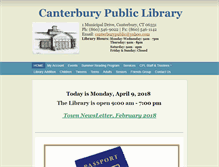 Tablet Screenshot of canterburylibrary.org